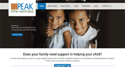 Desktop Screenshot of peakinterventions.com