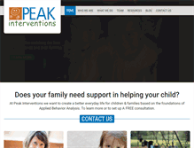 Tablet Screenshot of peakinterventions.com